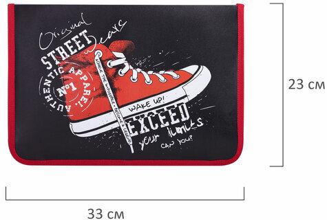 Папка для труда на молнии ЮНЛАНДИЯ А4, 1 отделение, откидная планка, органайзер, "Original", 270985