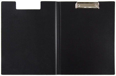 Папка-планшет BRAUBERG "Стандарт", А4 (310х230 мм), с прижимом и крышкой, пластик, черная, 0,9 мм, 221646