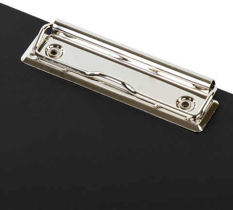 Папка-планшет BRAUBERG "Стандарт", А4 (310х230 мм), с прижимом и крышкой, пластик, черная, 0,9 мм, 221646