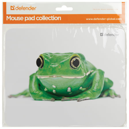 Коврик для мыши DEFENDER Wild Animals, резина+джерси, 220x180x2 мм, 8 видов, 50803