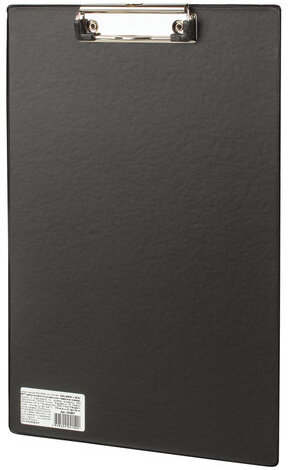 Доска-планшет BRAUBERG "Comfort" с прижимом А4 (230х350 мм), картон/ПВХ, РОССИЯ, ЧЕРНАЯ, 222657