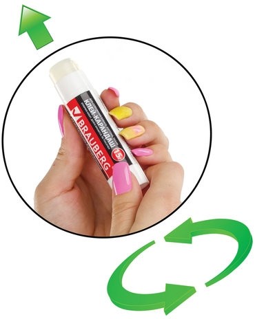 Клей-карандаш BRAUBERG "Crystal", прозрачный, 15 г, 224337