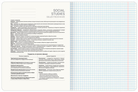 Тетрадь предметная "PASTEL" 48 л., SoftTouch, фольга, ОБЩЕСТВОЗНАНИЕ, клетка, BRAUBERG, 404310