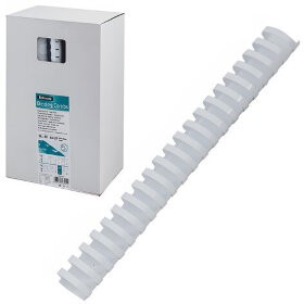 Пружины пластиковые для переплета, КОМПЛЕКТ 50 шт., 38 мм (для сшивания 281-340 л.), белые, FELLOWES, FS-53494