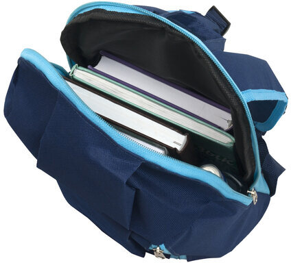Рюкзак STAFF AIR компактный, темно-синий с голубыми деталями, 40х23х16 см, 226375