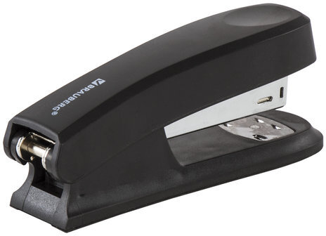 Степлер №24/6, 26/6 BRAUBERG "Standard", до 25 листов, черный, 226851