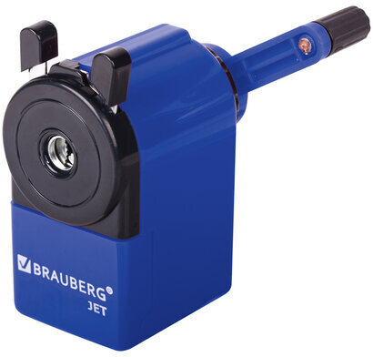 Точилка механическая BRAUBERG "JET", металлический механизм, корпус синий, 229570