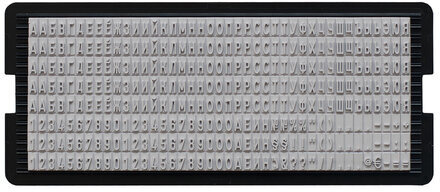 Касса русских букв и цифр, для самонаборных печатей и штампов TRODAT, 328 символов, шрифт 3 мм, 64311