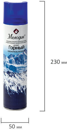 Освежитель воздуха аэрозольный 300 мл МЕЛОДИЯ "ГОРНЫЙ", 601904