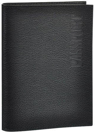 Обложка для паспорта BEFLER "Грейд", натуральная кожа, тиснение "Passport", черная, O.1.-9