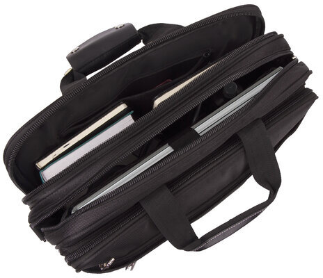 Сумка-портфель BRAUBERG с отделением для ноутбука 15-16", "Carbon", 2 отделения, графит, 41х31х13 см, 240509