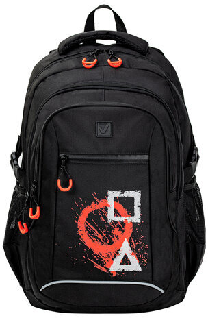 Рюкзак BRAUBERG CONTENT универсальный, 2 отделения, светоотражающий принт, "Figures", 47х33х18 см, 270765