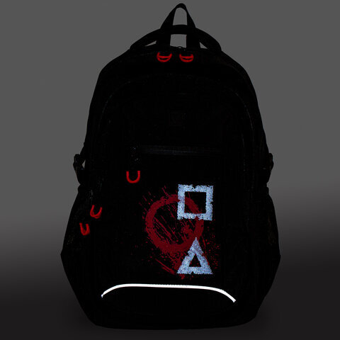 Рюкзак BRAUBERG CONTENT универсальный, 2 отделения, светоотражающий принт, "Figures", 47х33х18 см, 270765