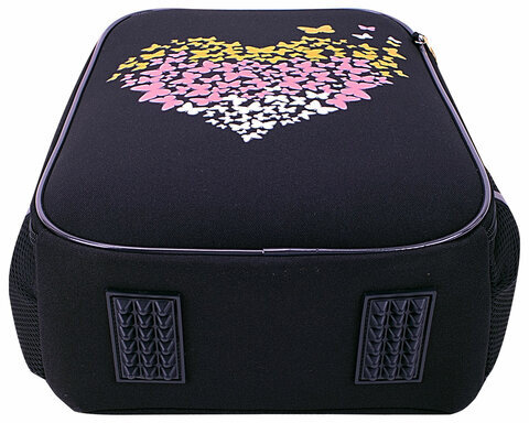 Ранец BRAUBERG LIGHT, 1 отделение, с брелоком, "Shining heart", фольгированная печать, 36х26х13 см, 272029