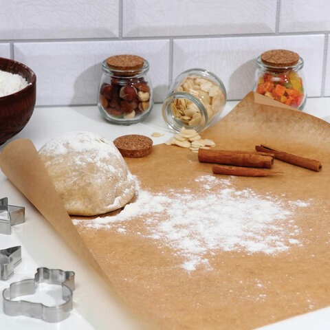 Бумага для выпечки профессиональная силиконизированная 38 см х 8 м, 39 г/м2, LAIMA, 607796