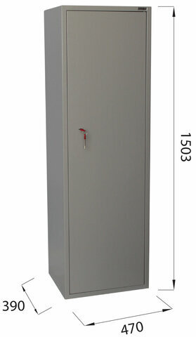 Шкаф металлический для документов BRABIX "KBS-031Т", 1503х470х390 мм, 35 кг, трейзер, сварной, 291156