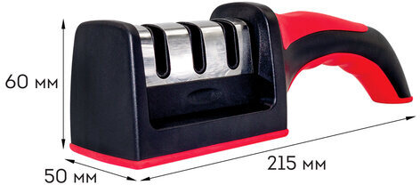 Точилка для ножей (ножеточка) ручная, трёхзонная (грубая, чистовая, шлифовка) DASWERK, 608134, Код1С