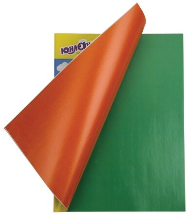 Цветная бумага, А4, мелованная (глянцевая), 16 листов 8 цветов, на скобе, ЮНЛАНДИЯ, 200х280 мм, "ПОЛЁТ", 129553