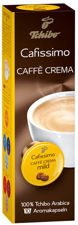 Кофе в капсулах TCHIBO "Caffe Crema Mild" для кофемашин Cafissimo, 10 порций, EPCFTCCM0007K