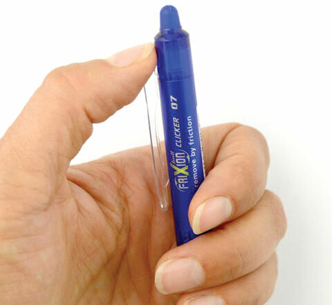 Ручка стираемая гелевая автоматическая PILOT "Frixion Clicker", СИНЯЯ, узел 0,7 мм, линия письма 0,35 мм, BLRT-FR-7