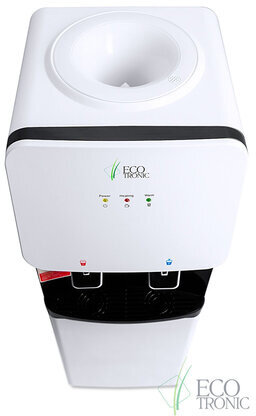 Кулер-водонагреватель БЕЗ ОХЛАЖДЕНИЯ ECOTRONIC J1-LCN XS, напольный, шкаф, 2 крана, белый, 12091