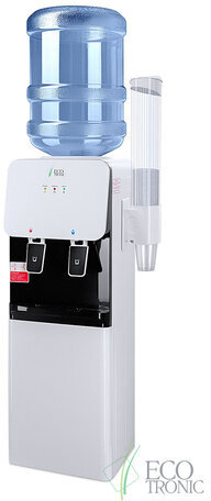 Кулер-водонагреватель БЕЗ ОХЛАЖДЕНИЯ ECOTRONIC J1-LCN XS, напольный, шкаф, 2 крана, белый, 12091