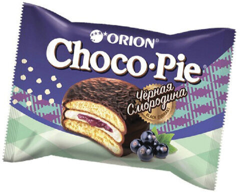 Печенье ORION "Choco Pie Black Currant" темный шоколад с черной смородиной, 360 г (12 штук х 30 г), О0000013002