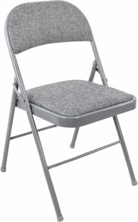 Стул складной BRABIX &quot;Golf Plus CF-003 КОМФОР&quot;Т, серый каркас, серая ткань, 532890