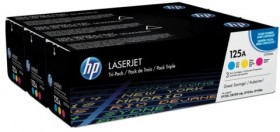 Картридж лазерный HP (CF373AM) ColorLJ CM1312/CP1215/CP1515, №125A, оригинальный, КОМПЛЕКТ 3 цвета по 1400 страниц
