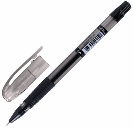 Ручка гелевая с грипом PENSAN "Soft Gel Fine", ЧЕРНАЯ, игольчатый узел 0,5 мм, линия 0,4 мм, 2420/12