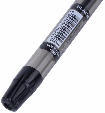 Ручка гелевая с грипом PENSAN "Soft Gel Fine", ЧЕРНАЯ, игольчатый узел 0,5 мм, линия 0,4 мм, 2420/12