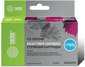 Картридж струйный CACTUS (CS-CB324N) для HP Photosmart D5400, пурпурный, CS-CB324(N)