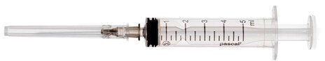 Шприц 3-х компонентный PASCAL, 5 мл, КОМПЛЕКТ 10 шт., в коробке, игла 0,7х30 - 22G, 120406