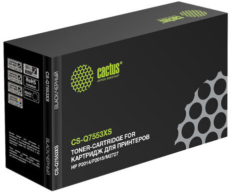 Картридж лазерный CACTUS (CS-Q7553XS) для HP LaserJet 2015/2015n/2014, ресурс 7000 страниц