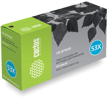 Картридж лазерный CACTUS (CS-Q7553XS) для HP LaserJet 2015/2015n/2014, ресурс 7000 страниц