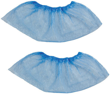 Бахилы КОМПЛЕКТ 2000 шт. (1000 пар) в упаковке, ЭКОНОМ, размер 40х14 см, 1,8 г, ПНД, ЛЮБАША, 630717