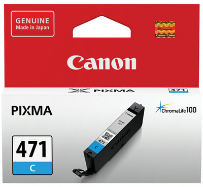 Картридж струйный CANON (CLI-471С) PIXMA MG5740/MG6840/MG7740, голубой, оригинальный, ресурс 311 стр., 0401C001