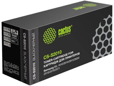Картридж лазерный CACTUS (CS-S2010) для SAMSUNG ML-1610/2010/2015/2020/2510/2570, ресурс 3000 стр.