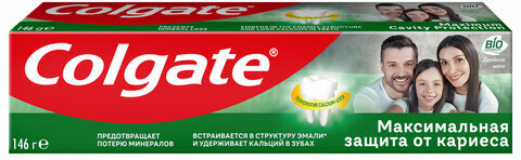 Зубная паста 100 мл COLGATE "Двойная мята", защита от кариеса, с фторидом и кальцием, 7891024149027