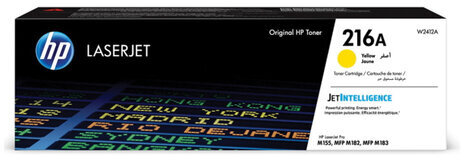 Картридж лазерный HP (W2412A) Color LaserJet M182n/M183fw, №216A, желтый, оригинальный, ресурс 850 страниц