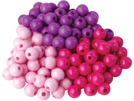 Бусины для творчества "Шарики", 8 мм, 30 грамм, светло-розовые, розовые, фиолетовые, ОСТРОВ СОКРОВИЩ, 661235