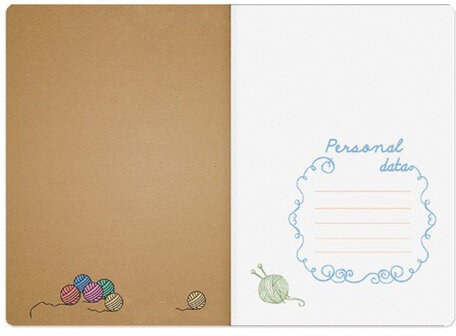 Тетрадь B5 (179х250 мм) 60 л. BRUNO VISCONTI сшивка, клетка, крафт картон, бежевая бумага 70 г/м2, "CAT AND BALL", 7-60-001/02