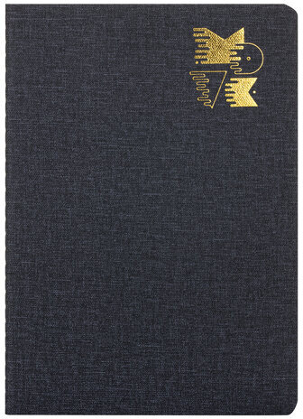 Тетрадь 48 л. в клетку обложка кожзам под рогожку, сшивка, A5 (147х210мм), ЧЕРНЫЙ, BRAUBERG MOVE, 403842