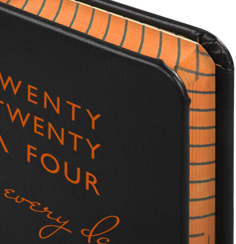 Ежедневник датированный 2024 А5 138x213 мм BRAUBERG "Chameleon", под кожу, черный/оранжевый, 114928