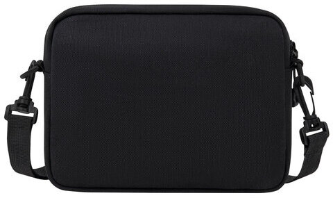 Сумка на плечо HEIKKI SELFIE (ХЕЙКИ) два кармана, черная/белая с принтом, 17х22х6 см, 272635