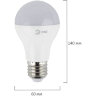 Лампа светодиодная ЭРА, 10 (70) Вт, цоколь E27, грушевидная, теплый белый свет, 25000 ч., LED smdA60-10w-827-E27ECO