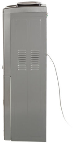 Кулер для воды SONNEN FEB-02, напольный, НАГРЕВ/ОХЛАЖДЕНИЕ ЭЛЕКТРОННОЕ, шкаф, 2 крана, серебристый/черный, 453982