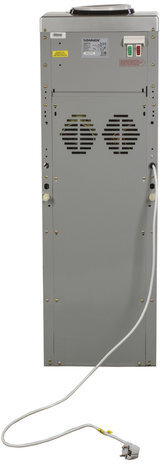 Кулер для воды SONNEN FEB-02, напольный, НАГРЕВ/ОХЛАЖДЕНИЕ ЭЛЕКТРОННОЕ, шкаф, 2 крана, серебристый/черный, 453982