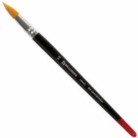 Кисть BRAUBERG синтетика, круглая, №10, 200855