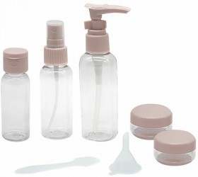 Дорожный набор флаконов в косметичке, 5 флаконов (80 мл / 50 мл / 30 мл / 2х10 мл), DASWERK, 609299